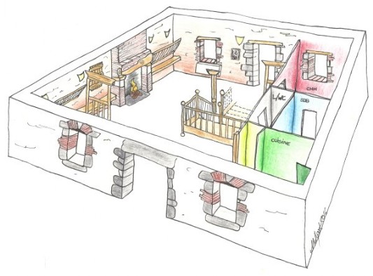 floor plan of Cantou Paouruc floor plan of Cantou Paouruc